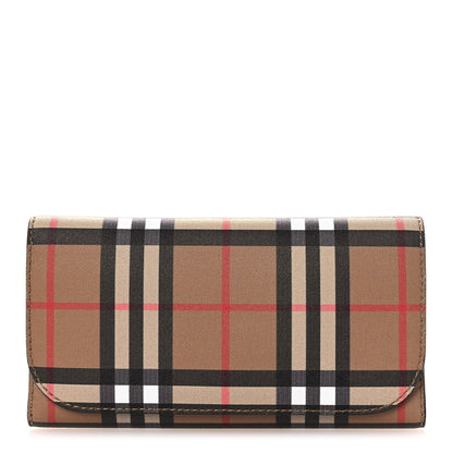 Burberry Vintage Check Continental Wallet Black 1 of 8