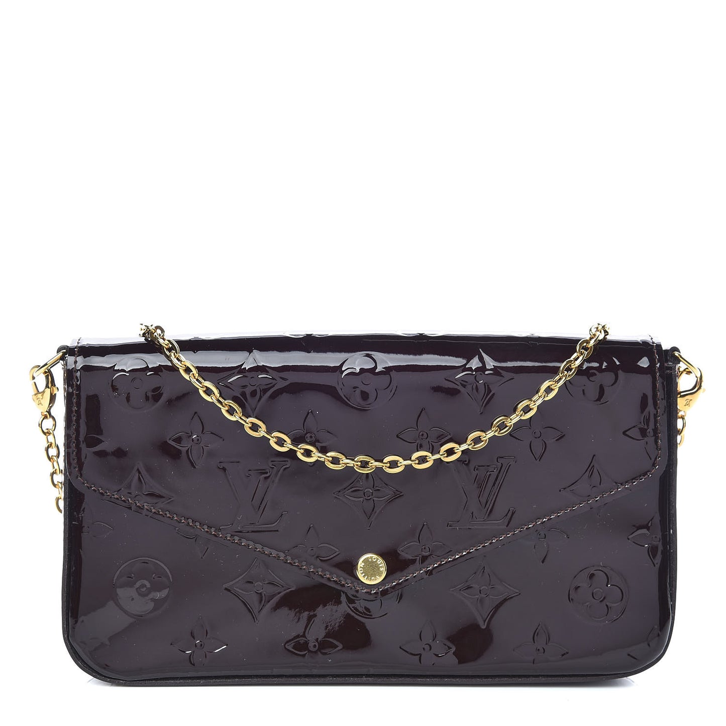 Vernis Pochette Felicie Chain Wallet Amarante