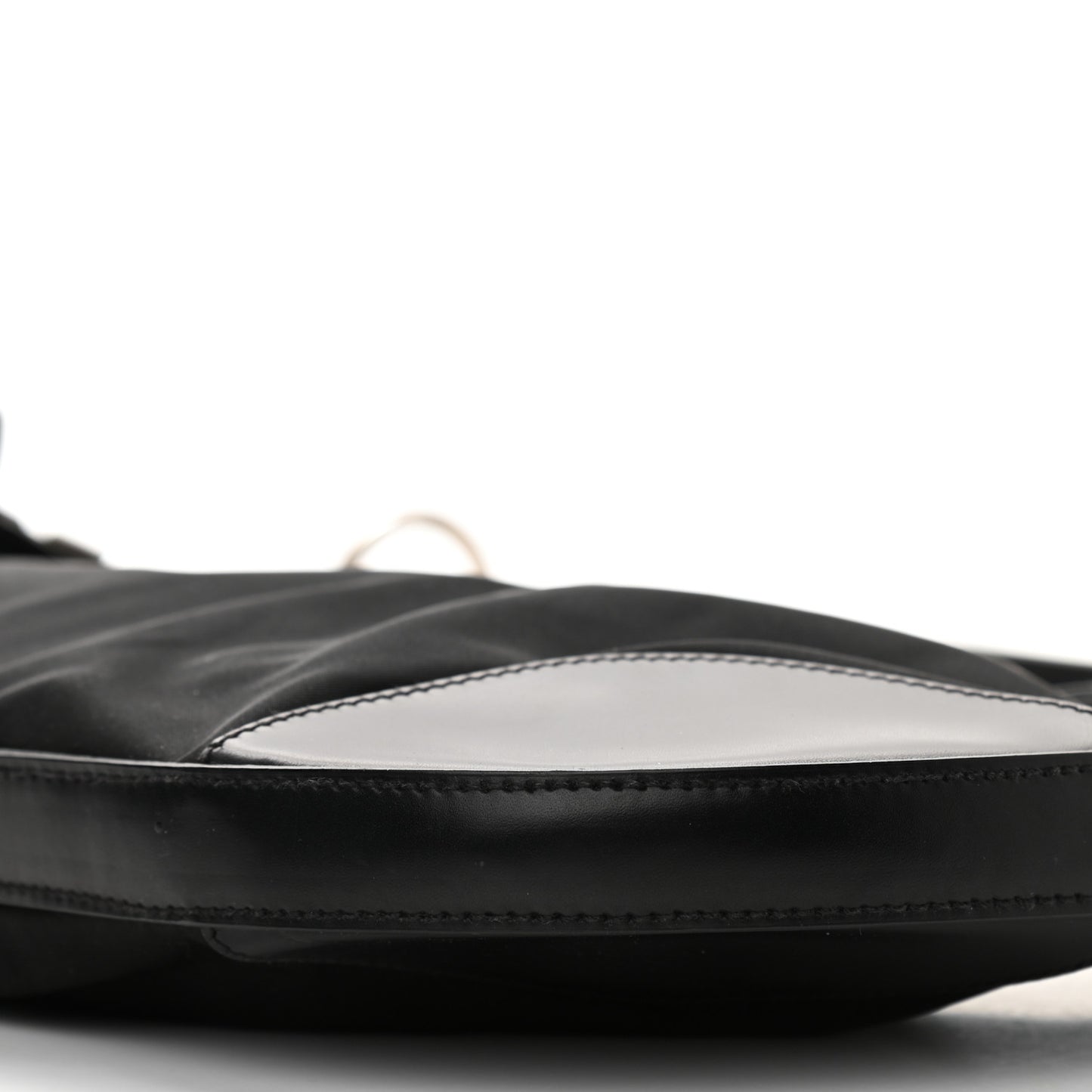 Tessuto Nylon Calfskin Bag Black