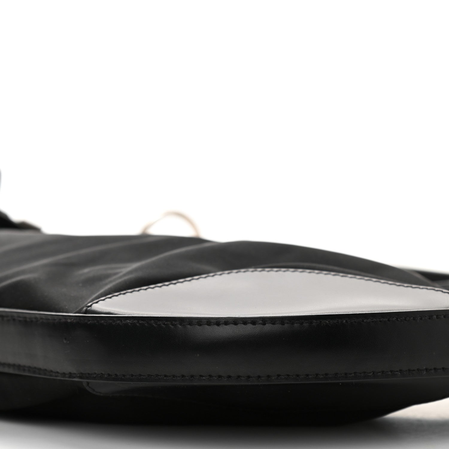 Prada Tessuto Nylon Calfskin Bag Black 9 of 9