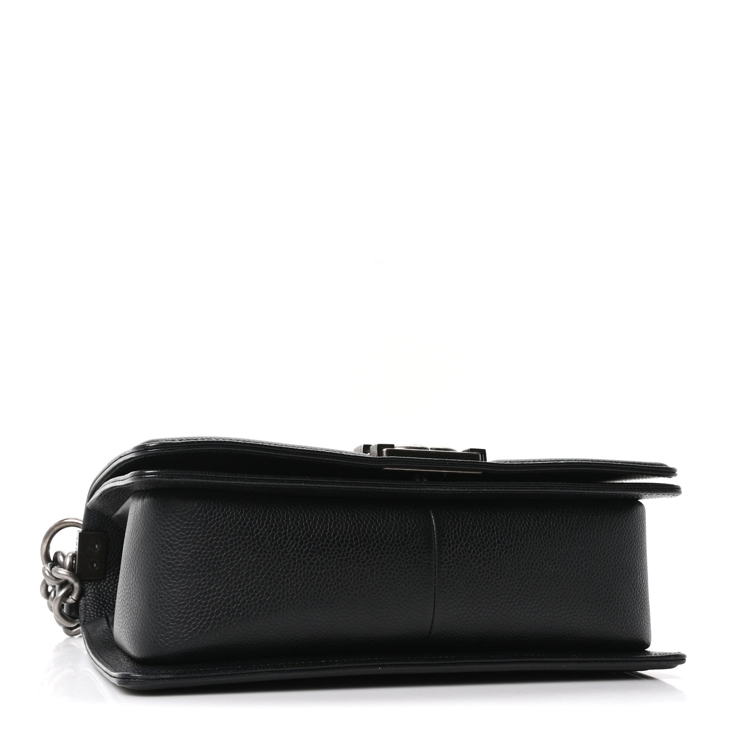 Chanel Caviar Chevron Quilted Medium Boy Flap Black 4 of 10