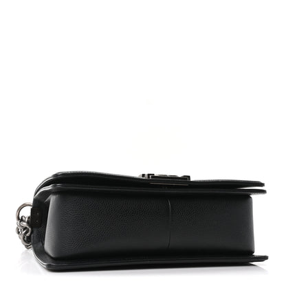 Chanel Caviar Chevron Quilted Medium Boy Flap Black 4 of 10