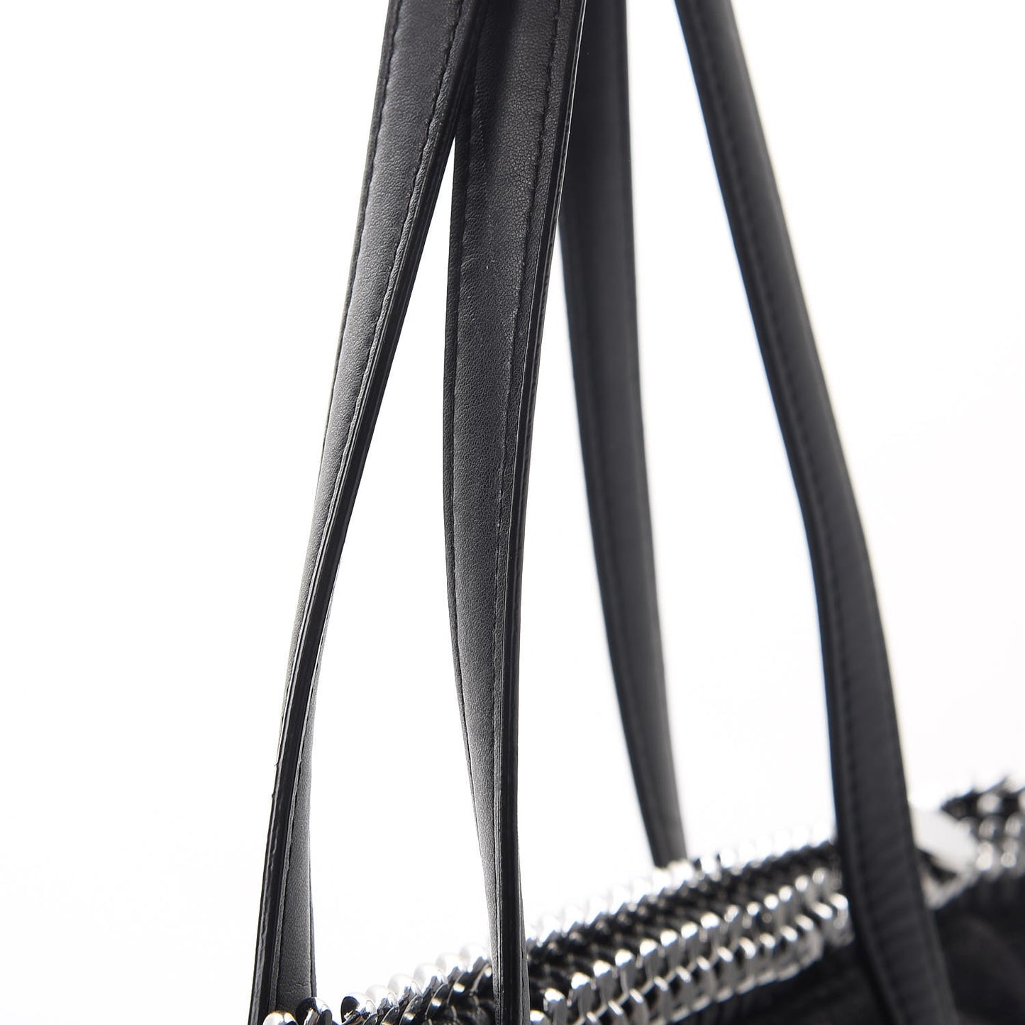 Shaggy Deer Quilted Falabella Shopper Tote Black