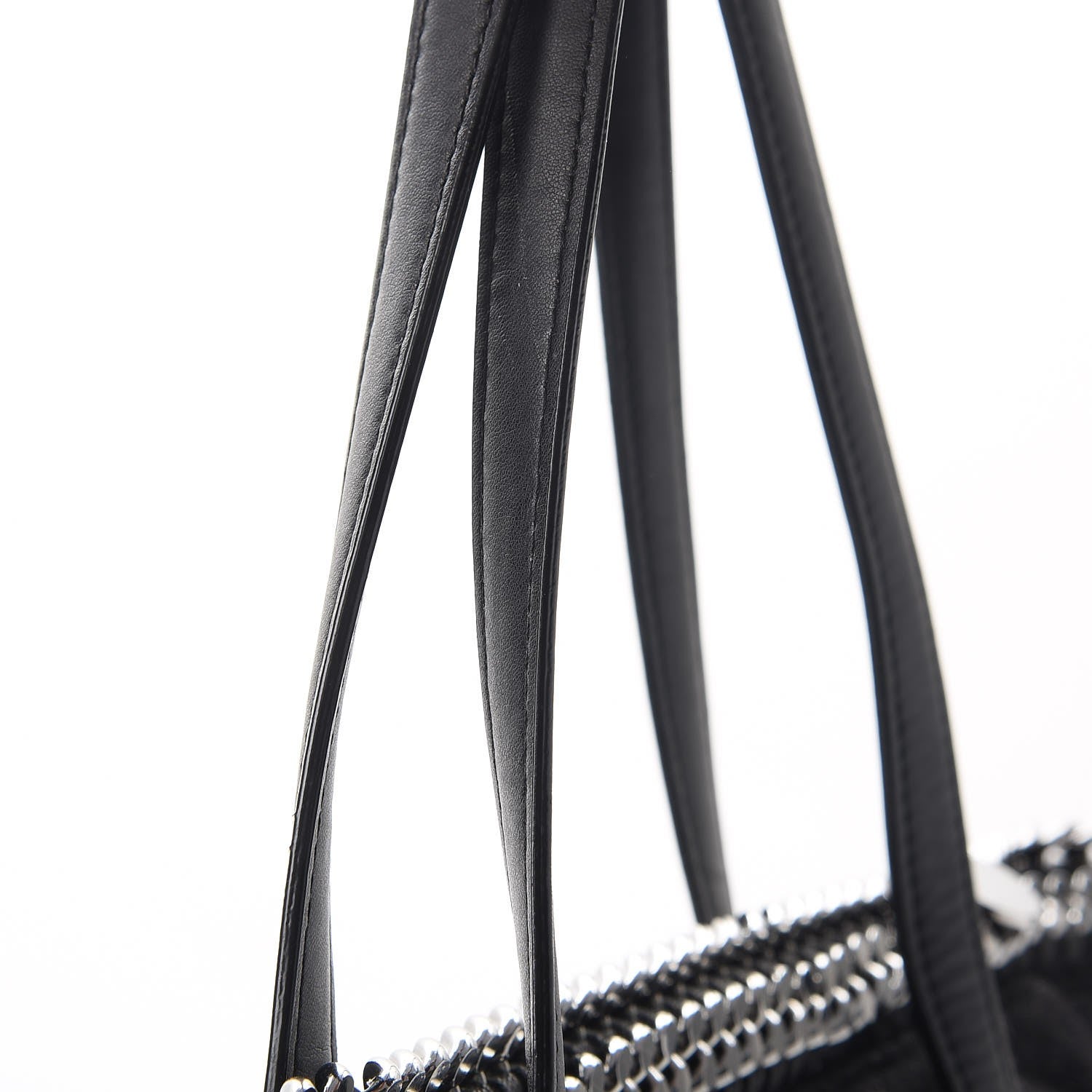 Stella McCartney Shaggy Deer Quilted Falabella Shopper Tote Black 9 of 10