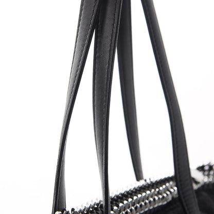 Stella McCartney Shaggy Deer Quilted Falabella Shopper Tote Black 9 of 10