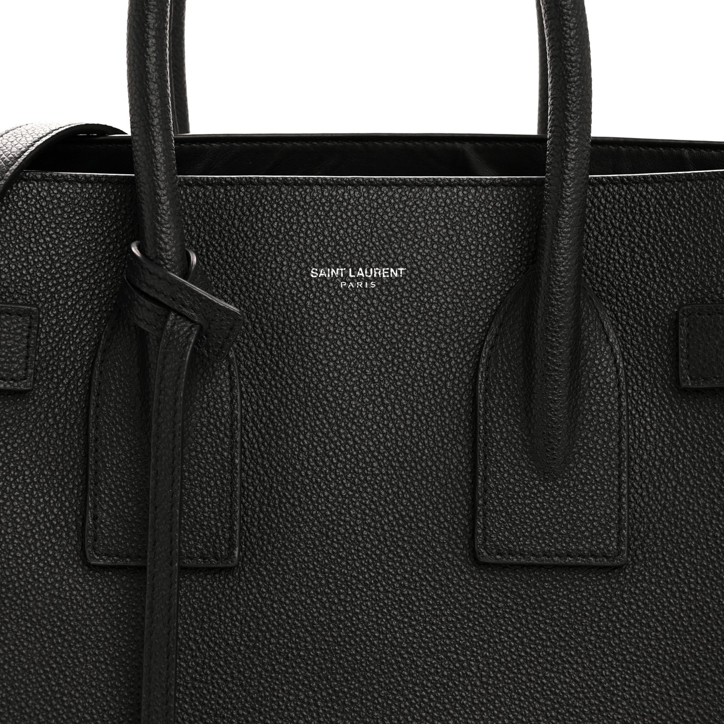Grained Calfskin Small Sac De Jour Black