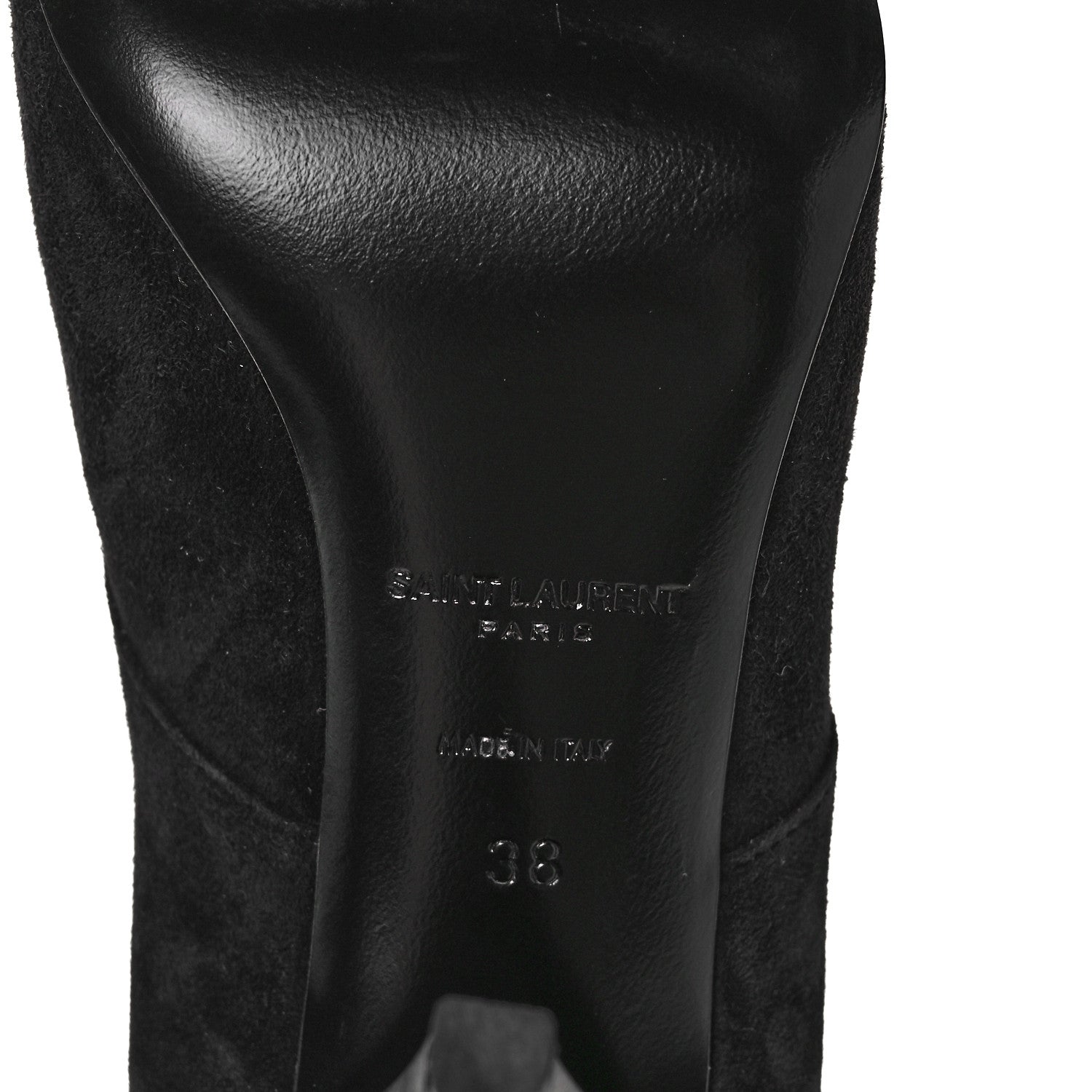 Saint Laurent Suede Kiki Lace-Up Ankle Boot 38 Black 7 of 9