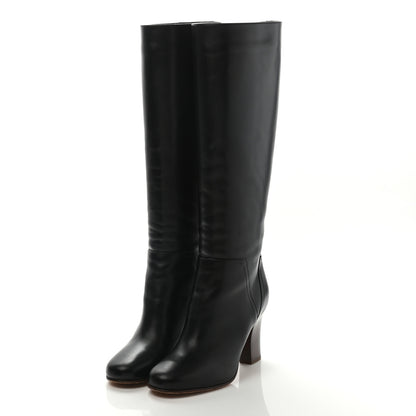 Valentino Garavani Vitello Lovestud Knee High 85mm Boots 37.5 Black 3 of 9