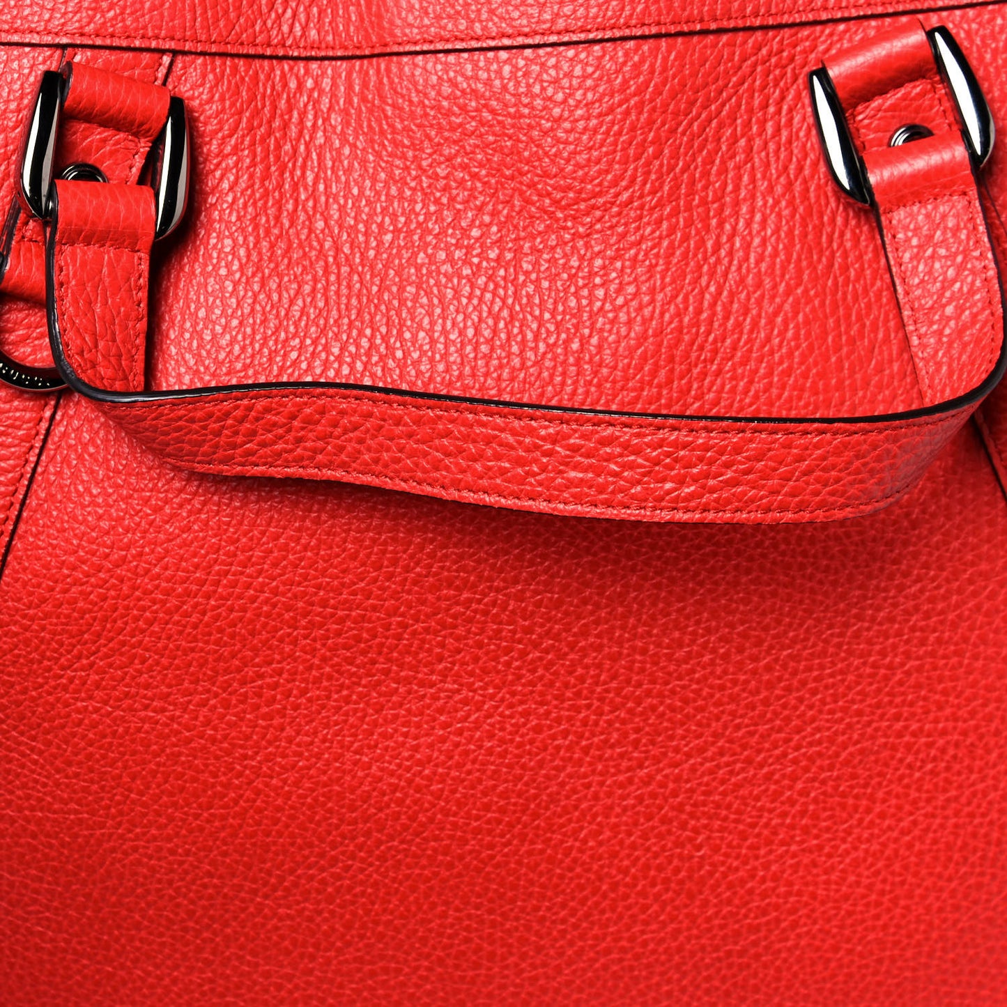 Pebbled Calfskin Medium Abbey Convertible Tote Red