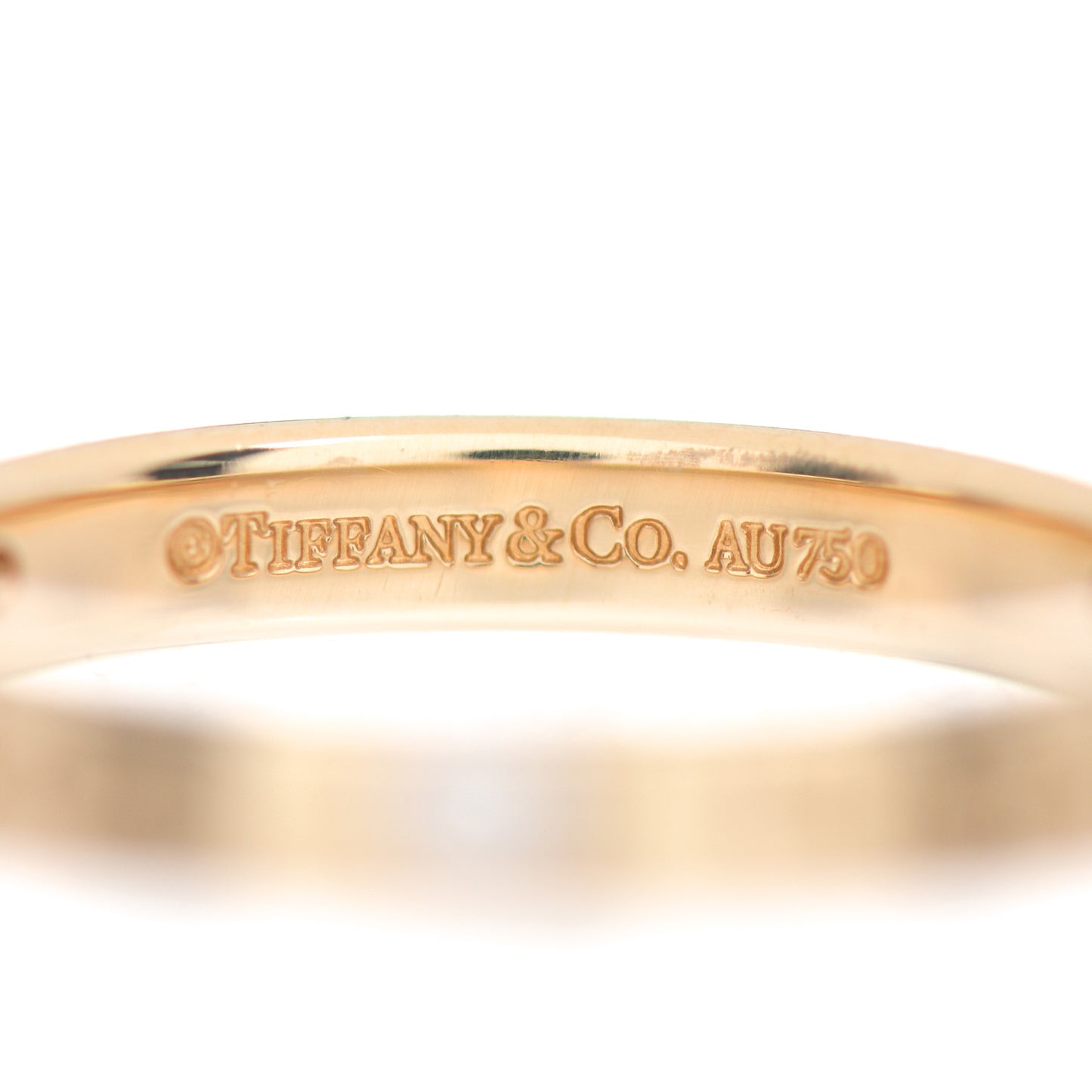 18K Yellow Gold Diamond Logo Band Ring 52 6