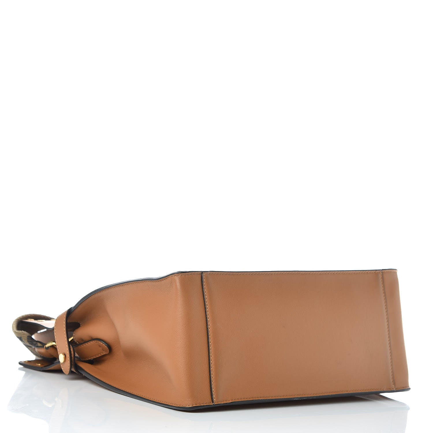 Fendi Vitello Grace Suede Flip Tote Nocciola Marrone 8 of 15