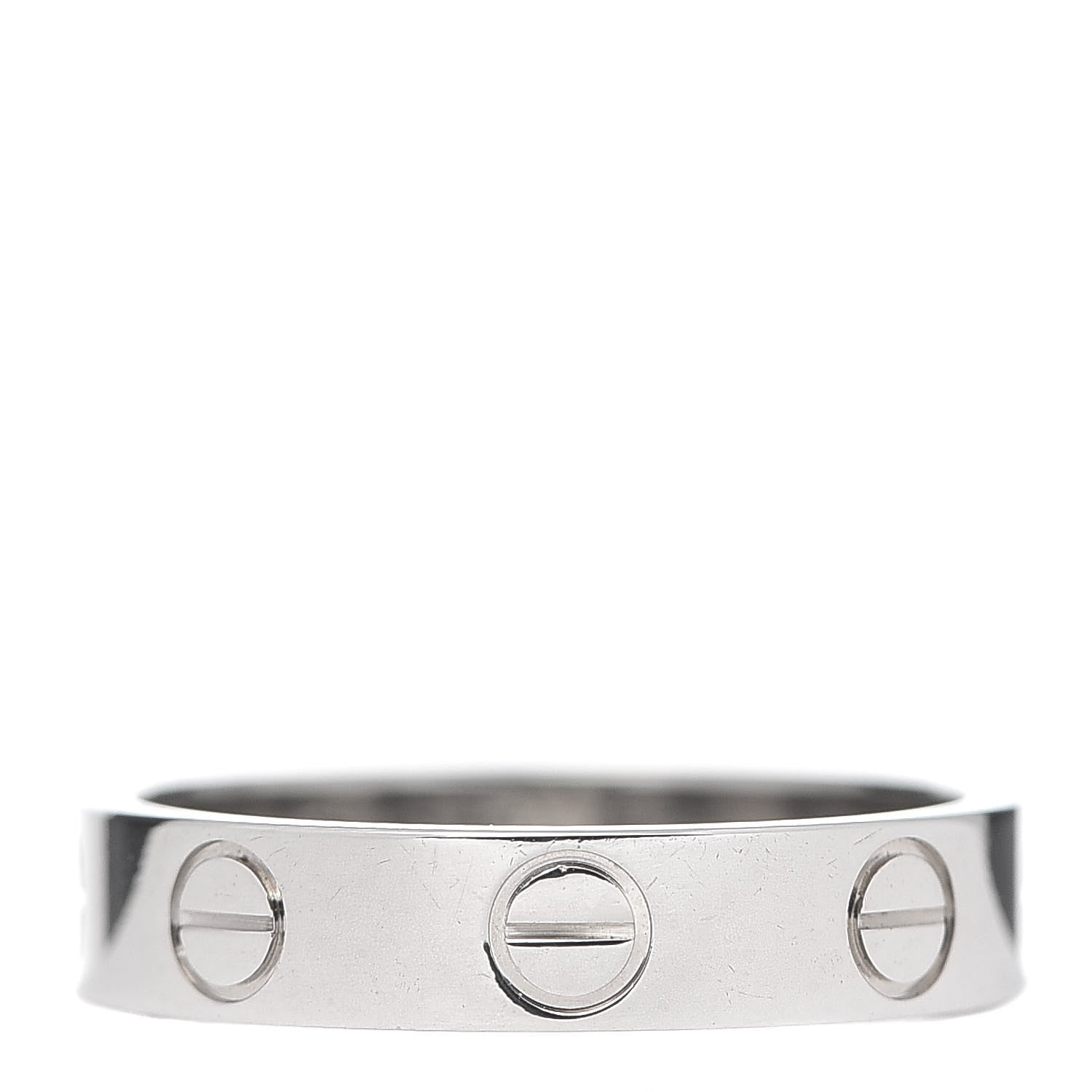Cartier 18K White Gold 3.5mm LOVE Wedding Band Ring 47 4 1 of 4