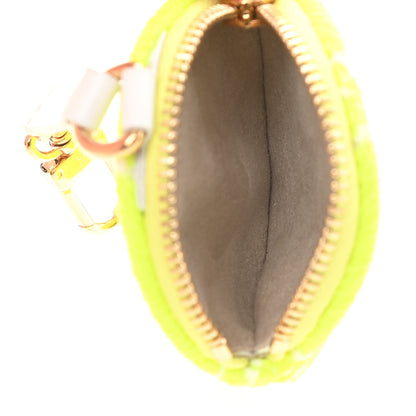 Louis Vuitton Fabric LV Match Ellipse BB Round Coin Purse Yellow 3 of 5