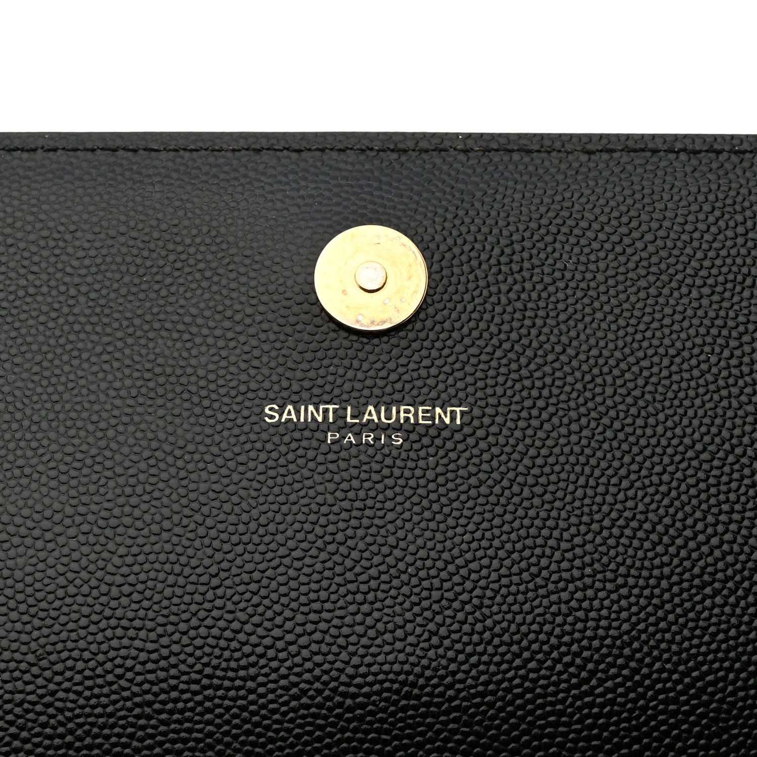 Saint Laurent Grain De Poudre Monogram Cassandre Clutch Black 6 of 10