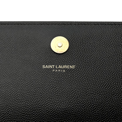 Saint Laurent Grain De Poudre Monogram Cassandre Clutch Black 6 of 10