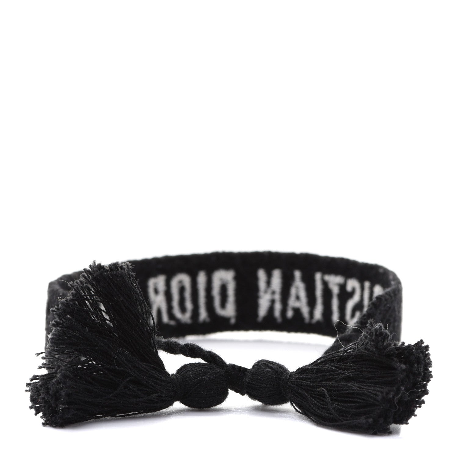 Christian Dior Woven Cotton J'Adior Friendship Bracelet Black 3 of 3