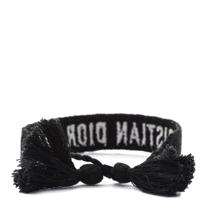 Christian Dior Woven Cotton J'Adior Friendship Bracelet Black 3 of 3