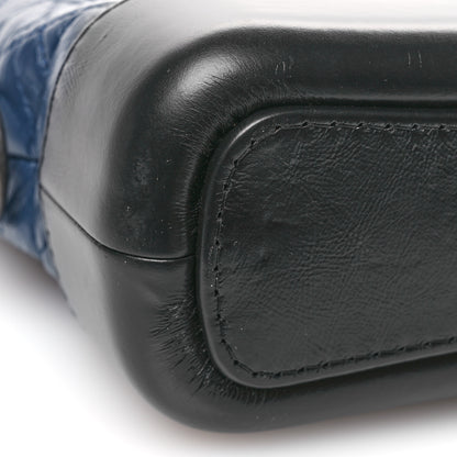 Chanel Aged Calfskin Quilted Small Gabrielle Hobo Navy Black 9 of 10
