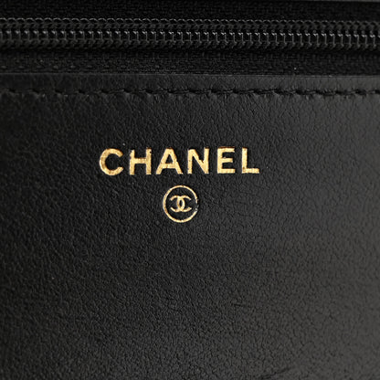 Chanel Lambskin Quilted Chanel 19 Wallet On Chain WOC Black 6 of 14