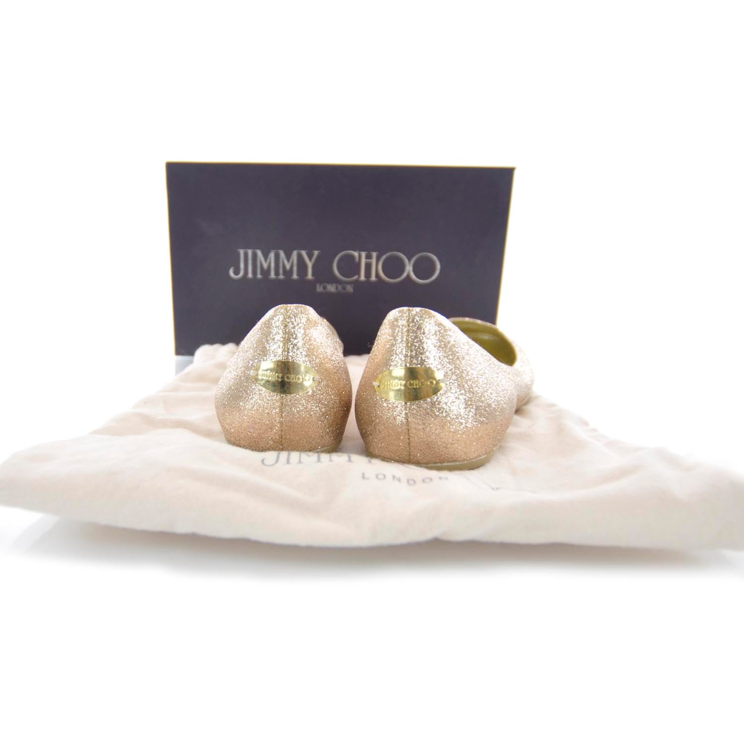Jimmy Choo Glitter Flats 37.5 2 of 7