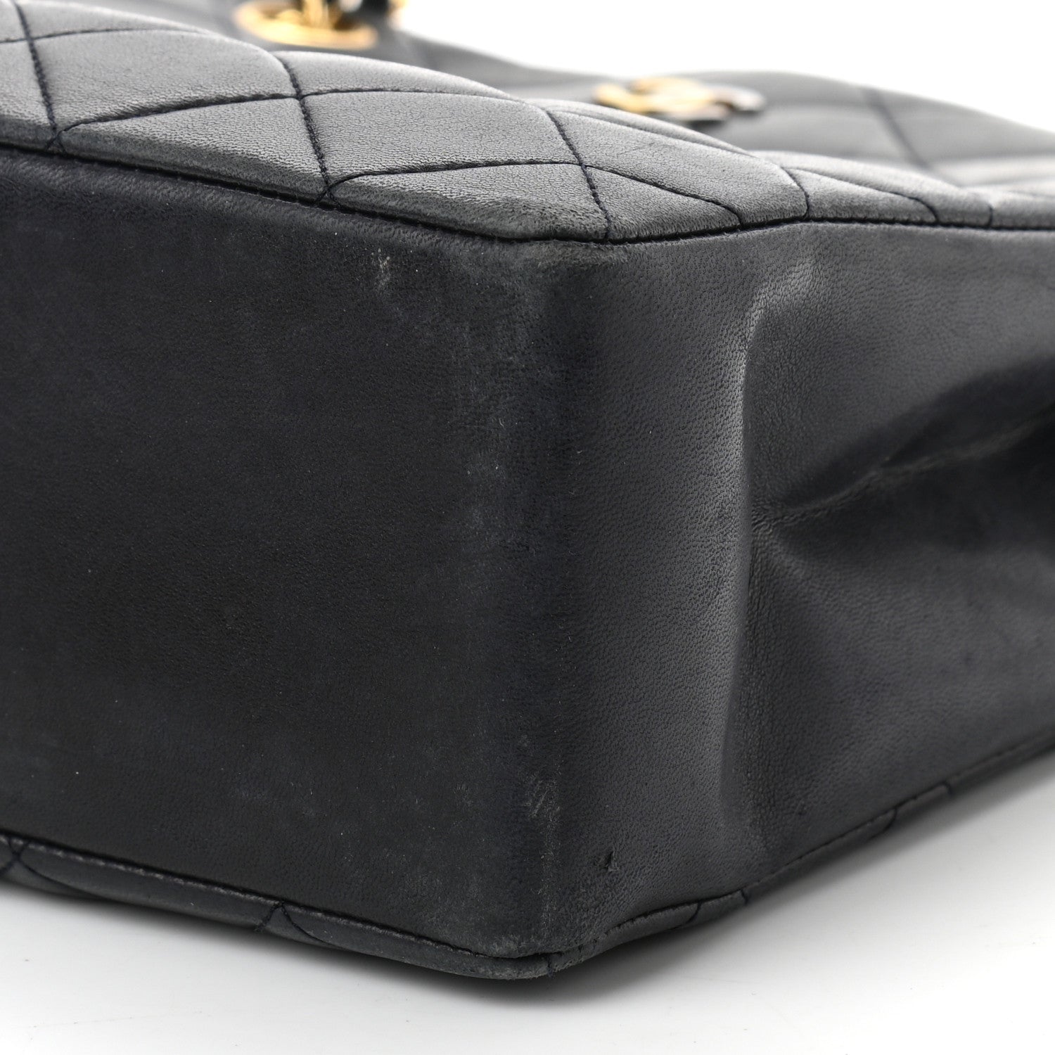 Chanel Lambskin Quilted Shopping Tote Black 9 of 10