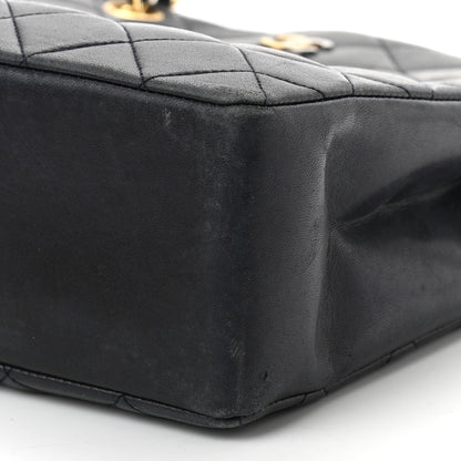 Chanel Lambskin Quilted Shopping Tote Black 9 of 10