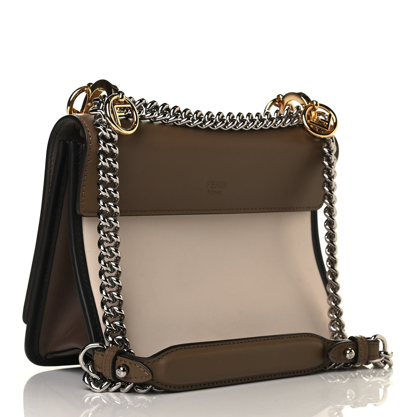 Vitello Century F is Fendi Small Kan I Shoulder Bag Maya Camelia Multicolor