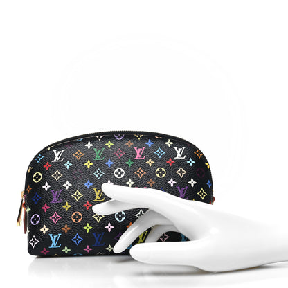 Louis Vuitton Monogram Multicolor Cosmetic Pouch Black Grenade 2 of 9