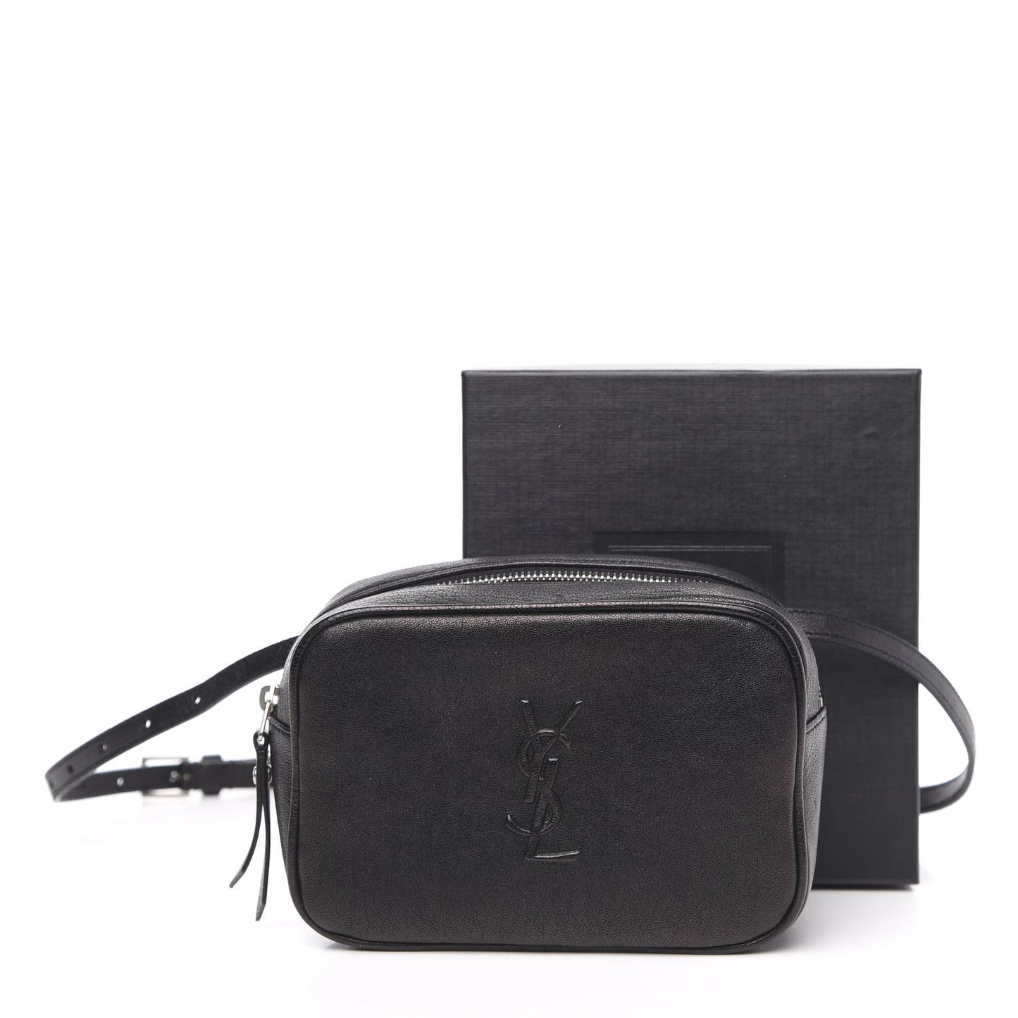 Lambskin Monogram Lou Belt Bag Black