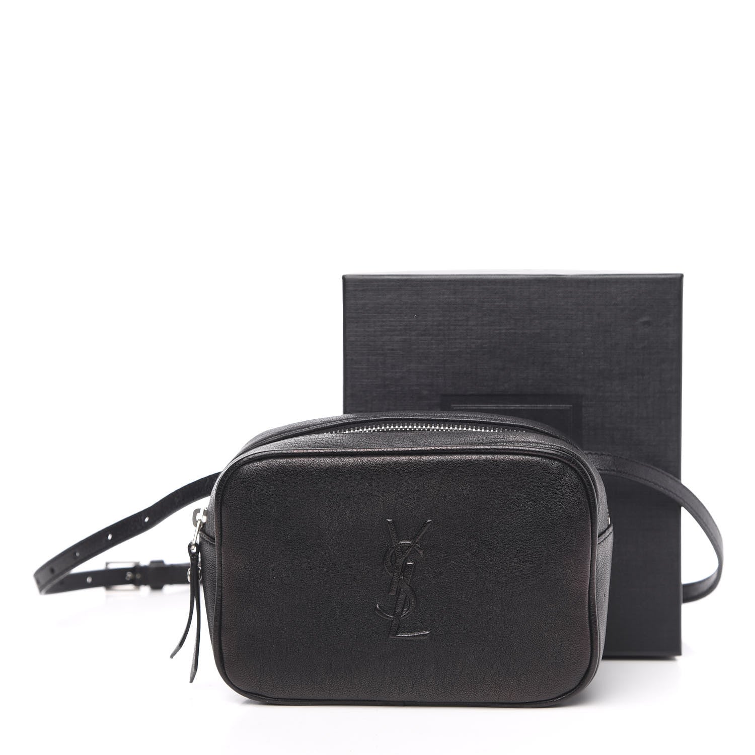 Saint Laurent Lambskin Monogram Lou Belt Bag Black 13 of 13