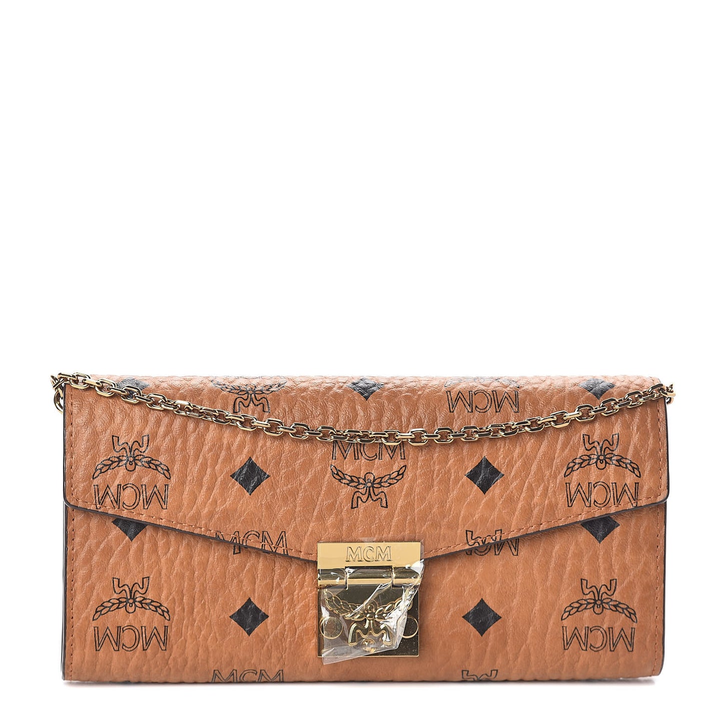 Visetos Large Patricia Wallet On Chain Cognac