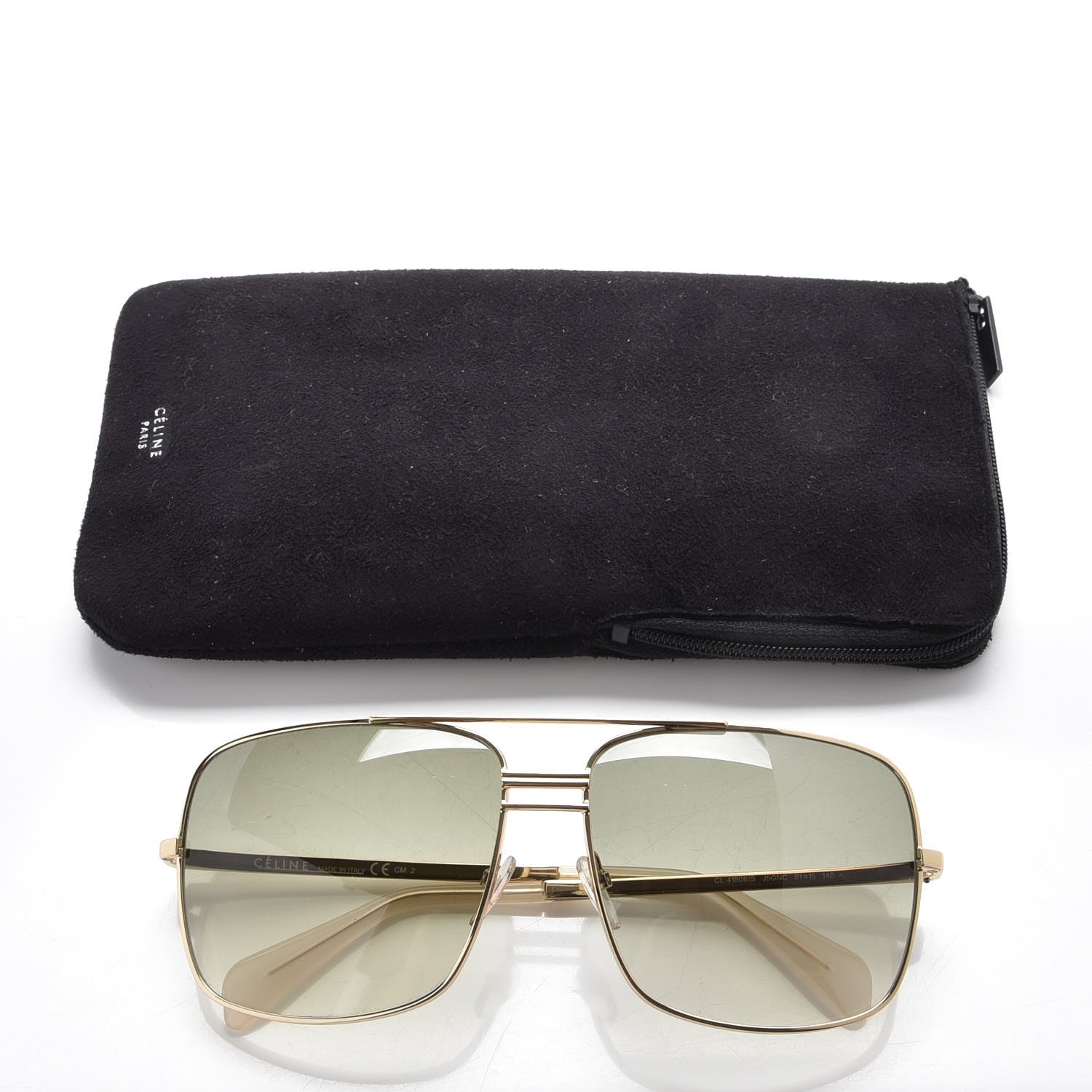 Celine Metal Sunglasses CL 41808/S Gold 7 of 7