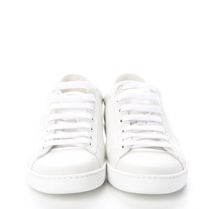 Gucci Calfskin Interlocking G Perforated Womens Ace Sneakers 36.5 White Grey Sky 2 of 7