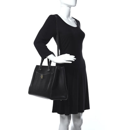Chanel Grained Calfskin Medium Neo Executive Shopper Tote Black 2 of 9
