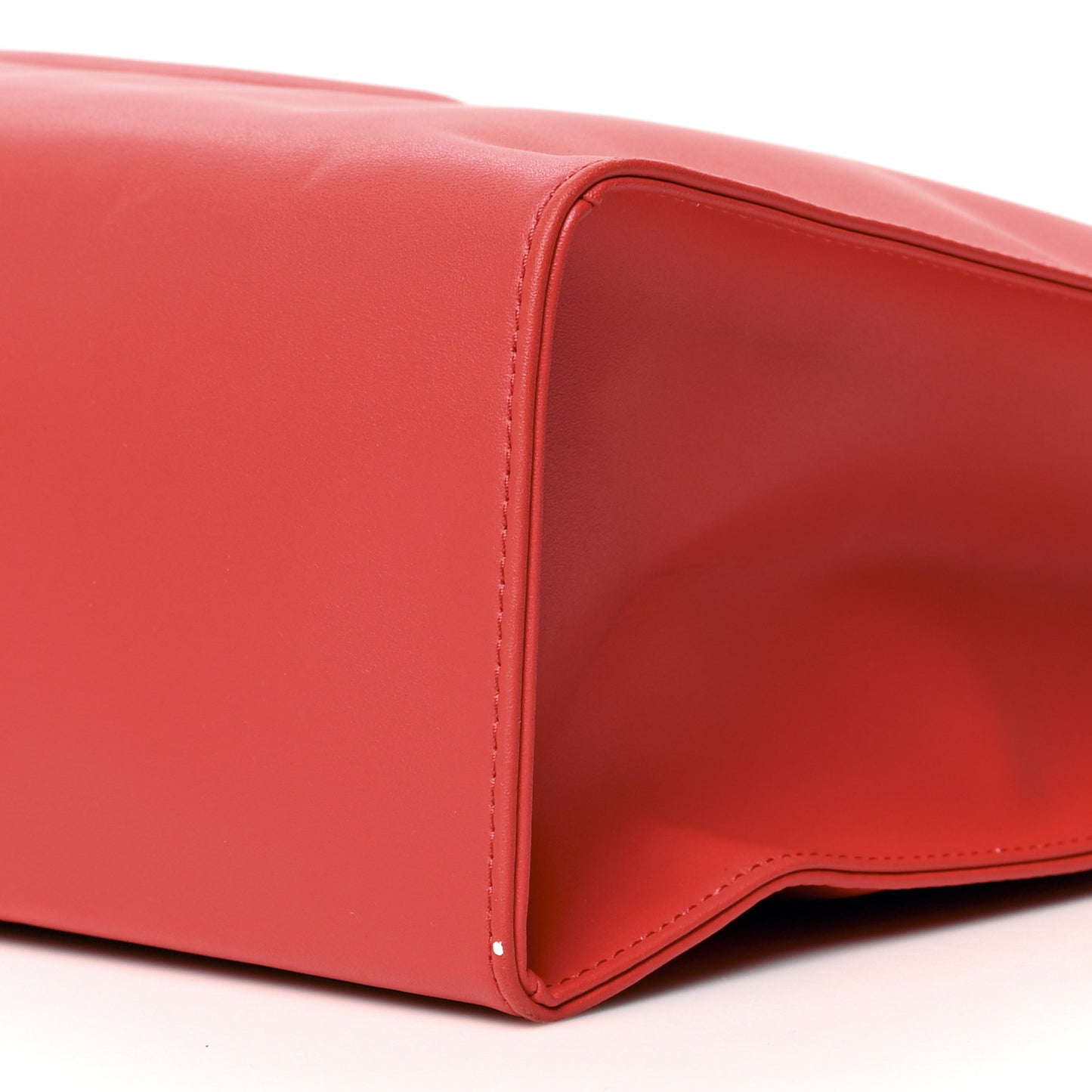 Vegan Leather Medium Shopping Bag Red