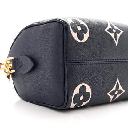 Louis Vuitton Empreinte Monogram Giant Speedy Bandouliere 20 Navy Creme 8 of 10