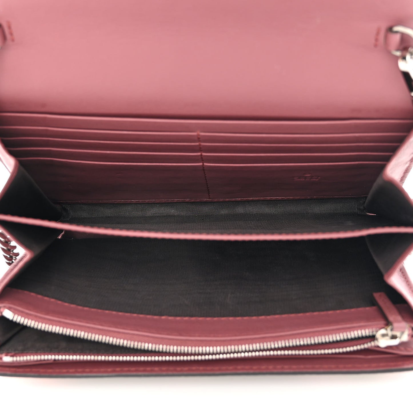 GG Supreme Monogram Blooms Mini Dionysus Chain Wallet Beige Multicolor Dry Rose