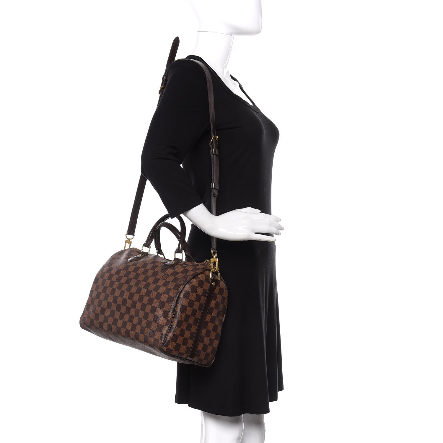 Louis Vuitton Damier Ebene Speedy Bandouliere 30 2 of 13