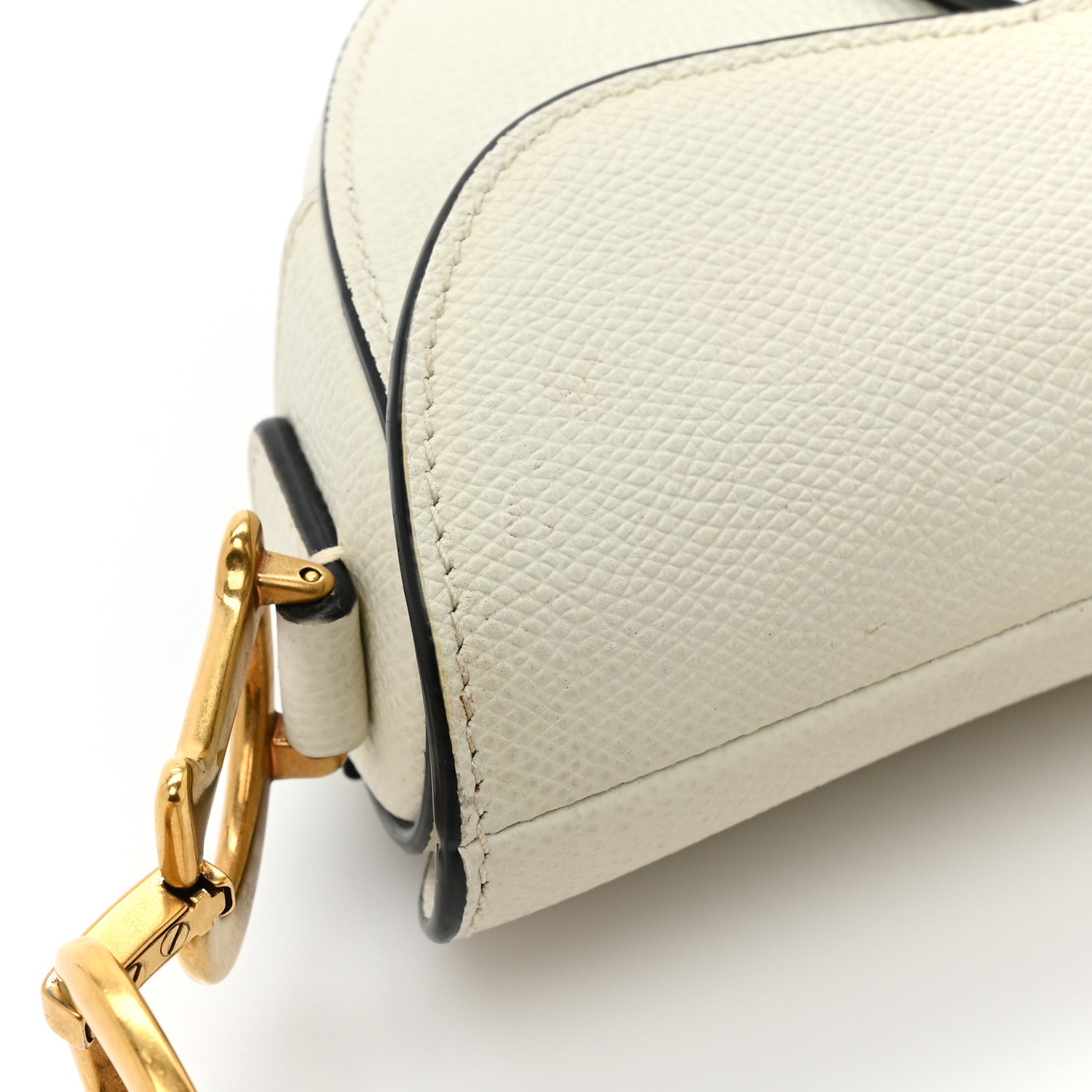 Christian Dior Grained Calfskin Mini Saddle Bag White 11 of 13