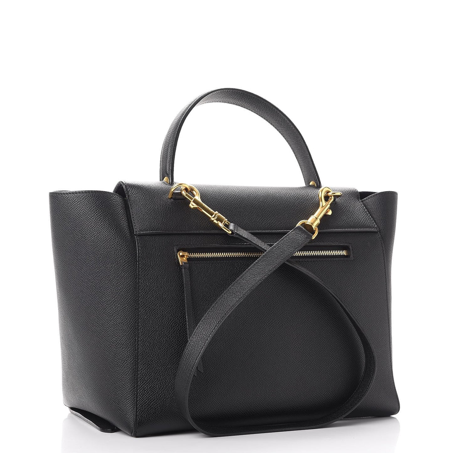 Baby Grained Calfskin Mini Belt Bag Black