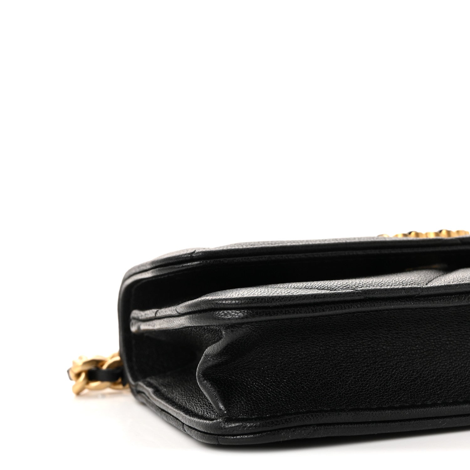 Chanel Lambskin Quilted Chanel 19 Clutch With Chain Black 10 of 11
