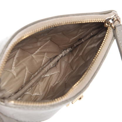 Chanel Metallic Sheepskin Chevron Quilted Small Vintage Mademoiselle Cosmetic Case Light Gold 5 of 8