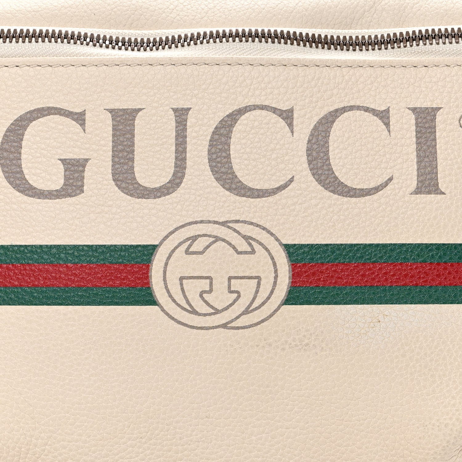 Gucci Grained Calfskin Logo Belt Bag White 8 of 11