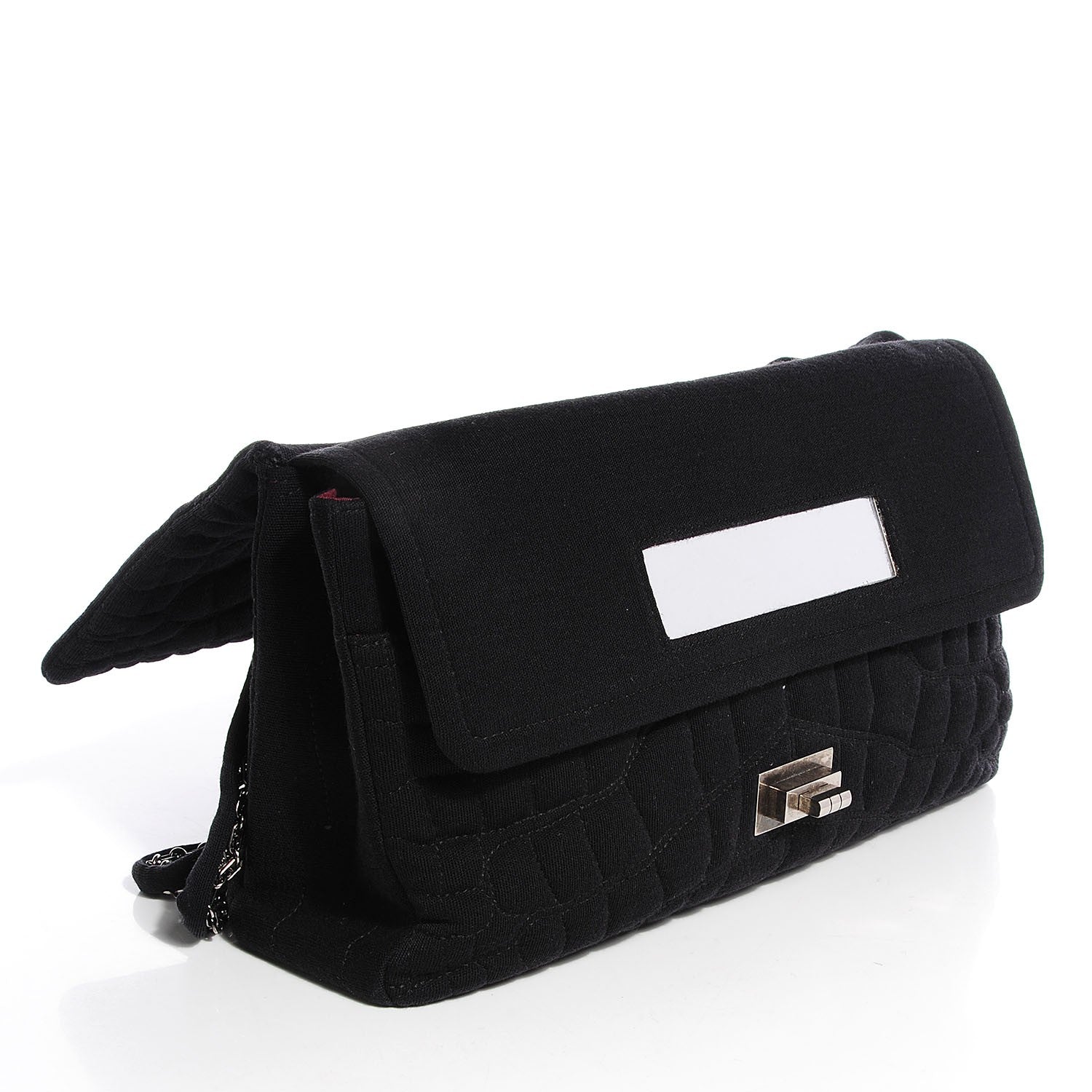 Chanel Jersey Coco's Croc 2.55 Reissue 227 Flap Black 6 of 13