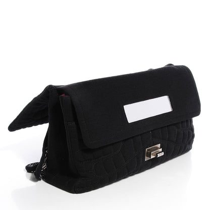 Chanel Jersey Coco's Croc 2.55 Reissue 227 Flap Black 6 of 13