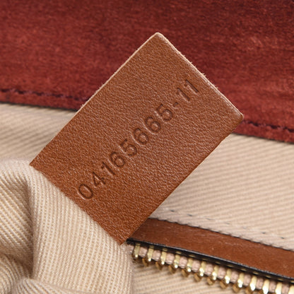 Chloe Suede Studded Small Lexa Shoulder Bag Saffron Red 6 of 19