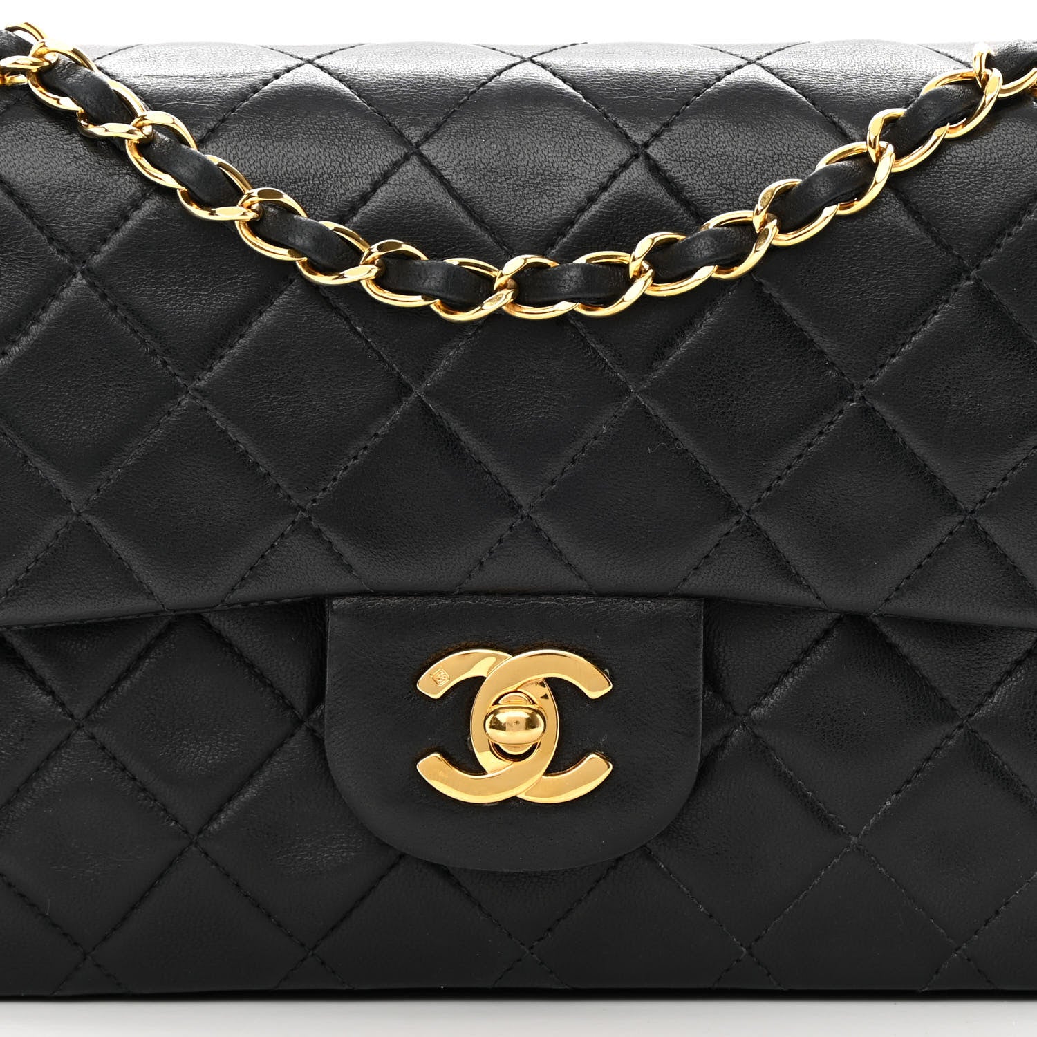 Chanel Lambskin Quilted Small Double Flap Black 9 of 16