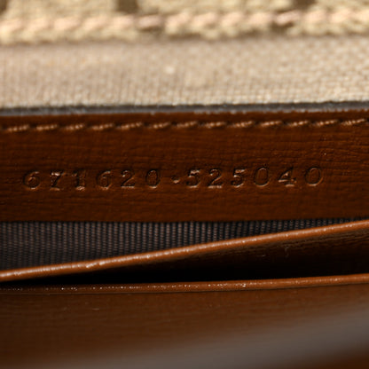 Gucci GG Supreme Monogram Azalea Calfskin Mini Retro Interlocking G Flap Shoulder Bag  Beige Ebony Brown Sugar 7 of 10