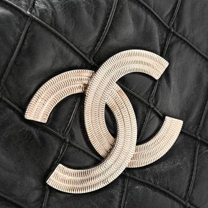 Chanel Lambskin Quilted Large Bowler Black 12 of 13