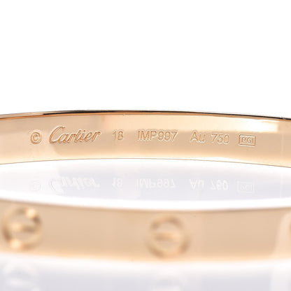 Cartier 18K Yellow Gold LOVE Bracelet 18 4 of 5